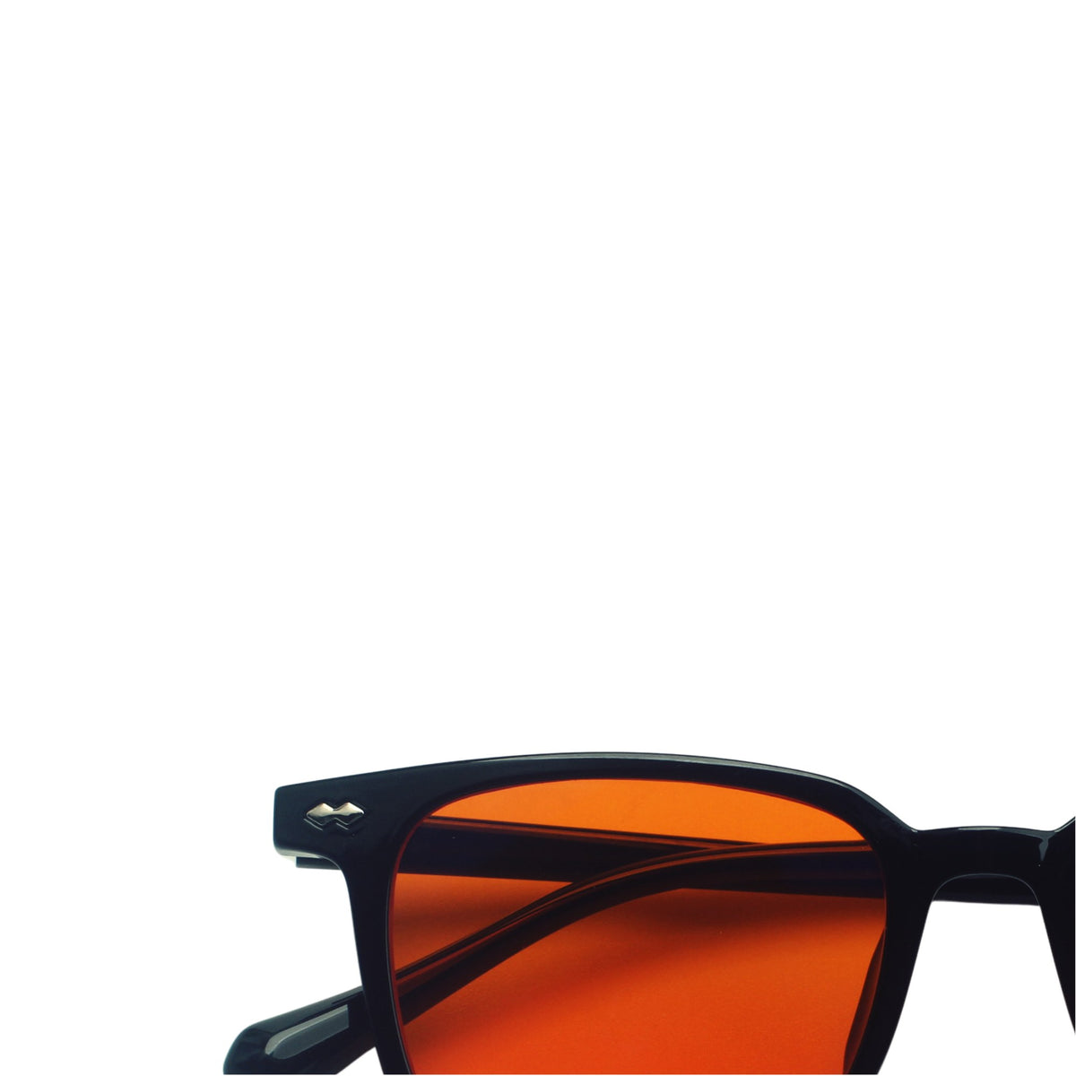 Hueban SR Clarity, black square frame with amber lens