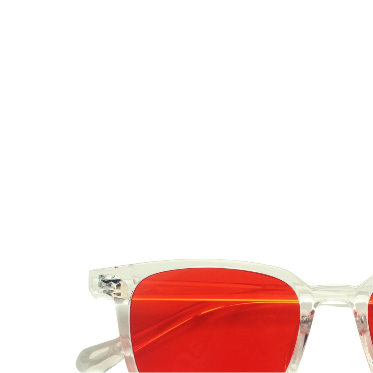 Hueban SR Ember, crystal square frame with red lens